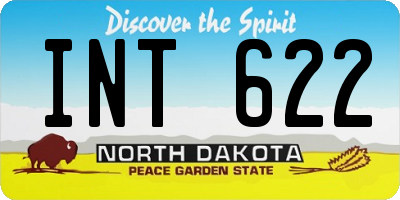 ND license plate INT622
