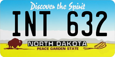 ND license plate INT632