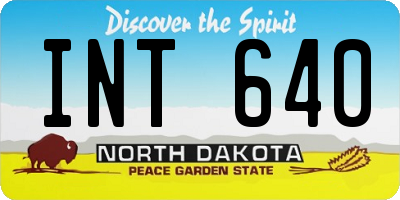 ND license plate INT640