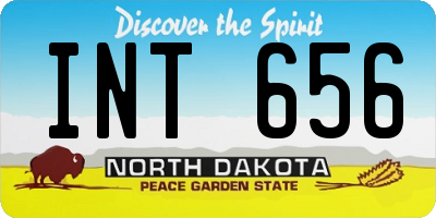 ND license plate INT656