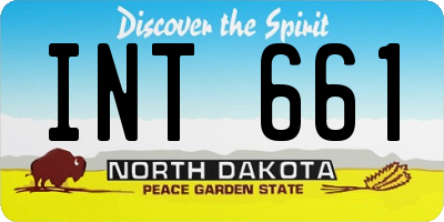 ND license plate INT661