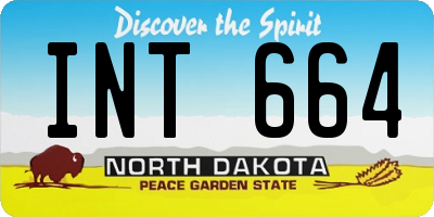 ND license plate INT664