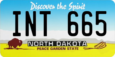ND license plate INT665