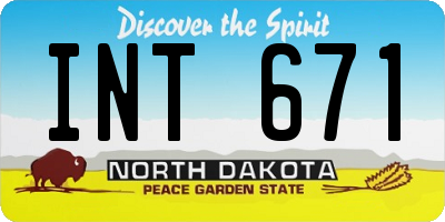 ND license plate INT671