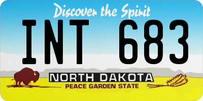ND license plate INT683