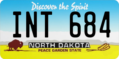 ND license plate INT684