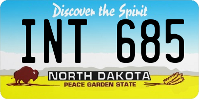 ND license plate INT685