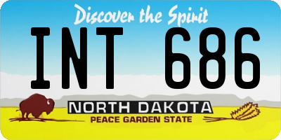 ND license plate INT686