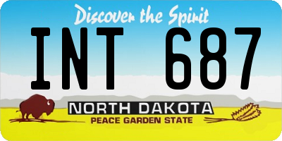 ND license plate INT687