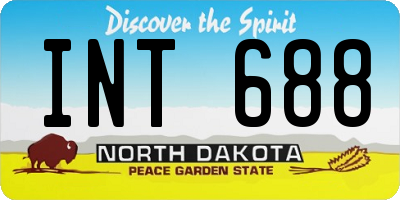 ND license plate INT688