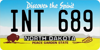 ND license plate INT689
