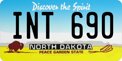 ND license plate INT690