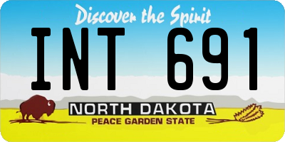 ND license plate INT691
