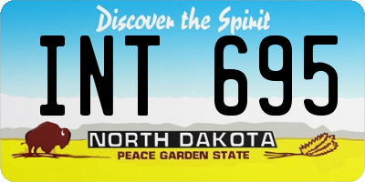 ND license plate INT695