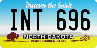 ND license plate INT696