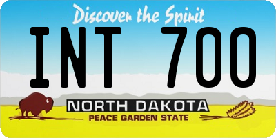 ND license plate INT700