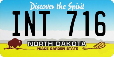 ND license plate INT716