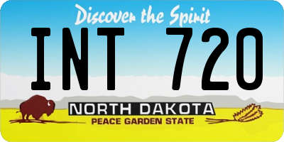 ND license plate INT720
