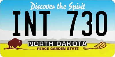 ND license plate INT730
