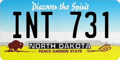 ND license plate INT731