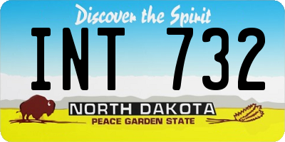 ND license plate INT732