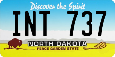 ND license plate INT737