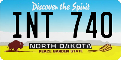 ND license plate INT740