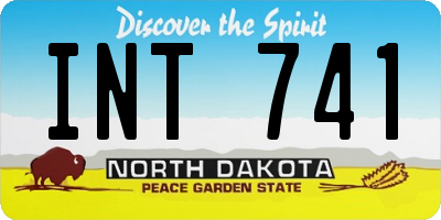 ND license plate INT741