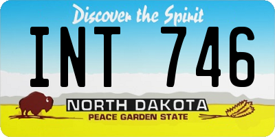 ND license plate INT746