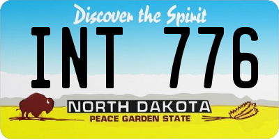 ND license plate INT776