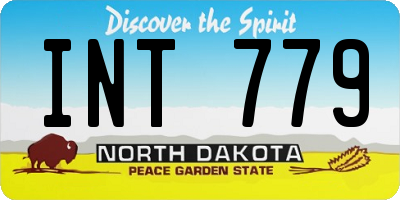 ND license plate INT779