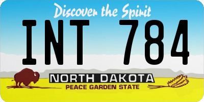 ND license plate INT784