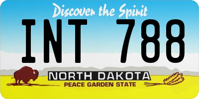 ND license plate INT788