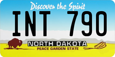 ND license plate INT790