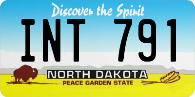 ND license plate INT791