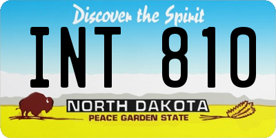 ND license plate INT810