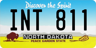 ND license plate INT811