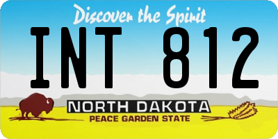 ND license plate INT812