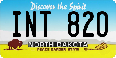 ND license plate INT820