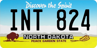 ND license plate INT824