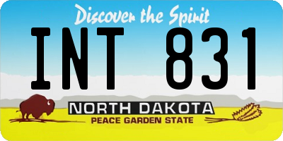 ND license plate INT831