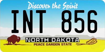 ND license plate INT856