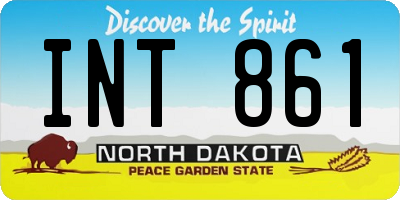 ND license plate INT861