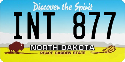 ND license plate INT877