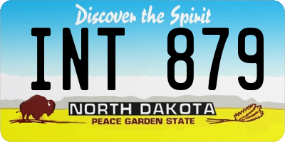 ND license plate INT879