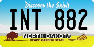 ND license plate INT882