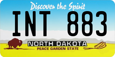 ND license plate INT883
