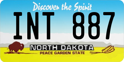 ND license plate INT887