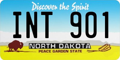 ND license plate INT901