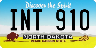 ND license plate INT910